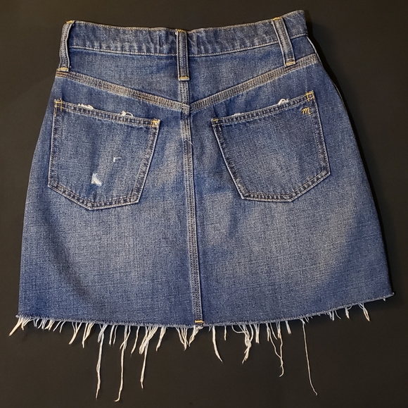 Madewell Rigid Distressed Denim Mini Skirt. 24 - Picture 7 of 16